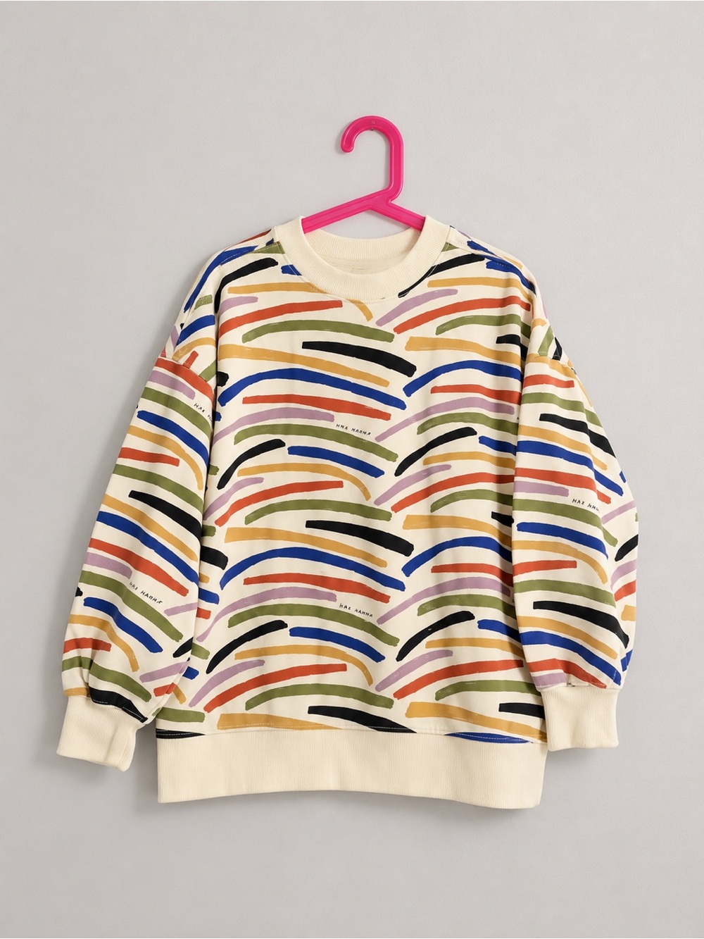 Hanna Andersson Sweatshirt Cotton Rainbow Stripe Size 120 6-7 Kids Pullover